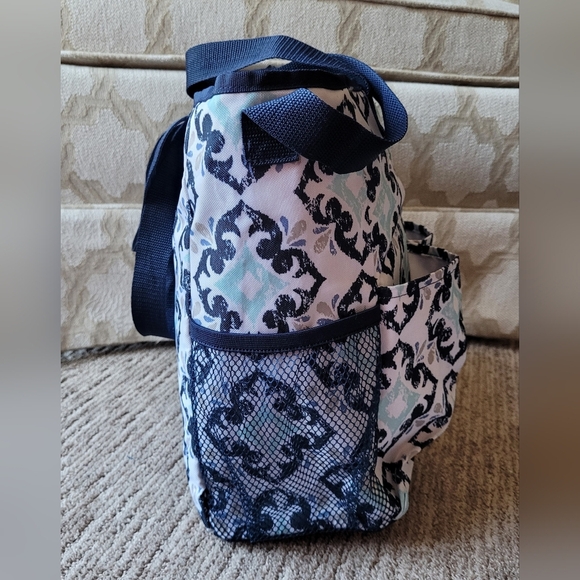 THIRTY ONE CROSSBODY ORGANIZING TOTE BAG FAB FLOURISH EMBROIDERED ELEPHANTS - Picture 4 of 13